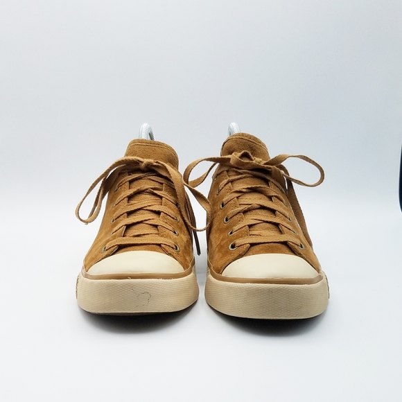 SoldUGG Evera Chestnut Suede Sheepskin Sneakers  6 - Picture 4 of 14